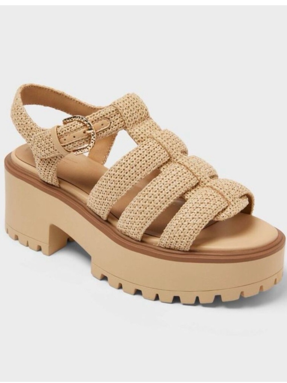 Universal Thread NWT Lucille Platform Sandal in Beige - Sz 9